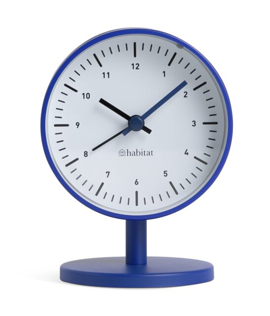 Habitat Analogue Alarm Clock - Blue