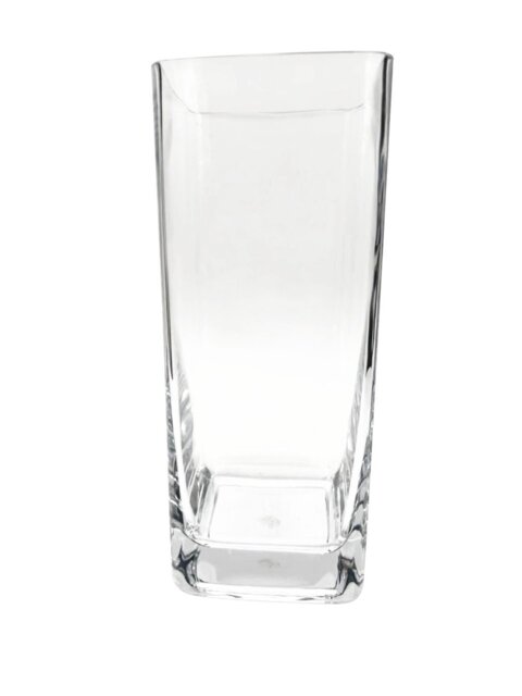 Habitat Medium Round Edge Square Glass Vase - Clear