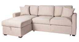 Habitat Reagan Left Hand Storage Corner Chaise Sofa Bed - Natural