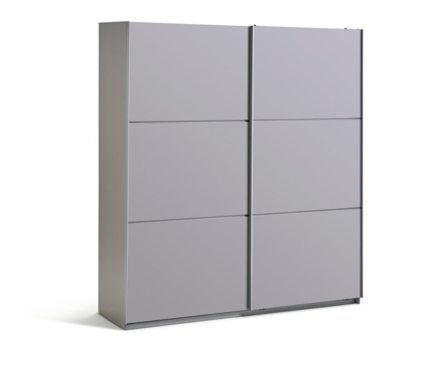 Habitat Holsted 180cm Sliding Wardrobe - Grey Gloss