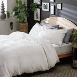 Habitat Cotton Waffle Plain White Bedding Set - Double