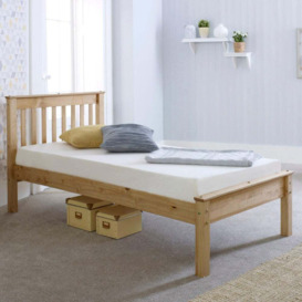 Chester - Single - Waxed Pine - Wooden - Low Foot-End Bed -3ft - Happy Beds