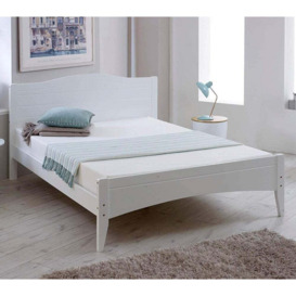 Lauren - Double - White - Wooden - Low Foot-End Bed - 4ft6 - Happy Beds