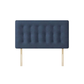 Cornell - Small Single - Buttoned Headboard - Dark Blue - Fabric - 2ft6 - Happy Beds