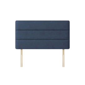 Cornell - Small Single - Lined Headboard - Dark Blue - Fabric - 2ft6 - Happy Beds