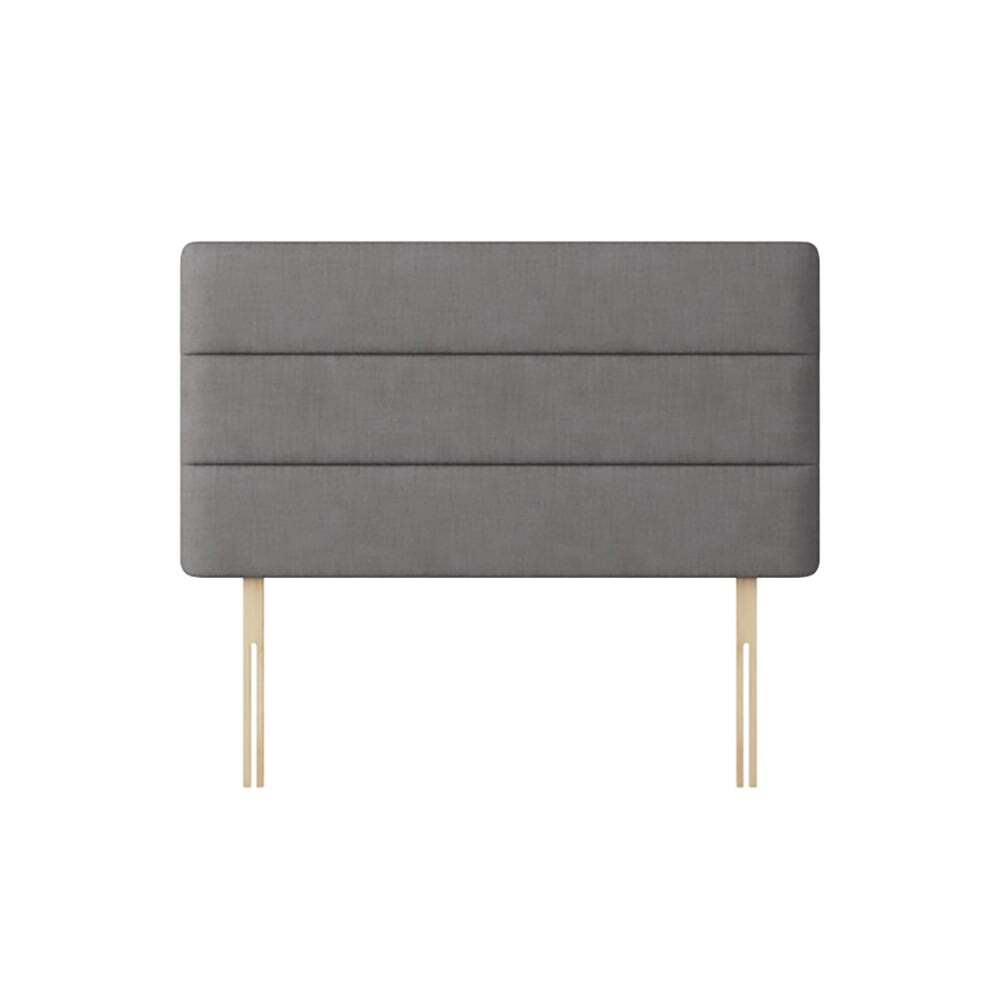 Cornell - Single - Lined Headboard - Dark Grey - Fabric - 3ft - Happy Beds