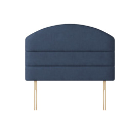 Dudley - King Size - Lined Headboard - Dark Blue - Fabric - 5ft - Happy Beds