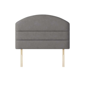 Dudley - King Size - Lined Headboard - Dark Grey - Fabric - 5ft - Happy Beds