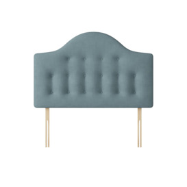 Victor - Single - Buttoned Headboard - Duck Egg Blue - Fabric - 3ft - Happy Beds