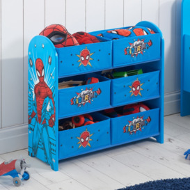 Disney - Spider-Man - 6 Drawer Storage Unit - Blue - Wooden - Happy Beds