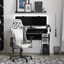 Disney - Stormtrooper - Hero Computer Gaming Chair - Grey/White - Faux Leather - Happy Beds