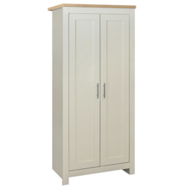 Highgate - 2 Door Wardrobe - Cream/Oak - Wooden - Happy Beds