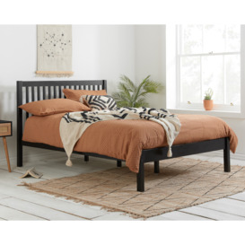 Nova - Single - Low Foot-End -Black - Wooden - 3ft - Happy Beds