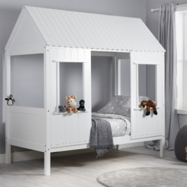 Hedwig - Single - Kids Treehouse Bed - White - Wood - 3ft - Happy Beds