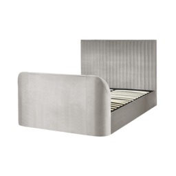 Croft - Super King Size - TV Bed with Storage Compartment - Light Grey - Velvet - 6ft - Happy Beds - thumbnail 8