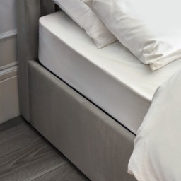 Croft - Super King Size - TV Bed with Storage Compartment - Light Grey - Velvet - 6ft - Happy Beds - thumbnail 5