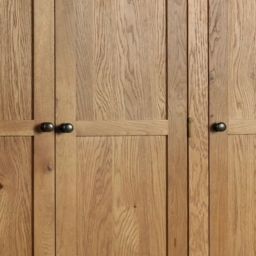 Marlborough - 3 Door Wardrobe - Oak - Wooden - Happy Beds - thumbnail 4