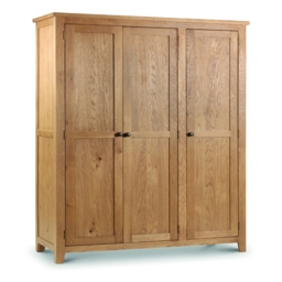 Marlborough - 3 Door Wardrobe - Oak - Wooden - Happy Beds - thumbnail 3