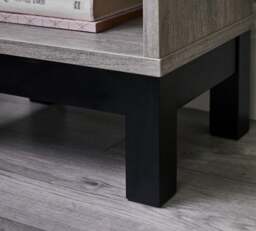 Bali – 1-Drawer Bedside Table – Grey Oak – Wooden - Happy Beds - thumbnail 3