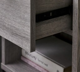 Bali – 1-Drawer Bedside Table – Grey Oak – Wooden - Happy Beds - thumbnail 5