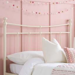 Emily - Single - Metal Bed - Cream White - Metal - 3ft - Happy Beds - thumbnail 3