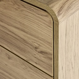 Ingrid - 5 Drawer Chest of Drawers - Light Oak - Wooden - Happy Beds - thumbnail 3