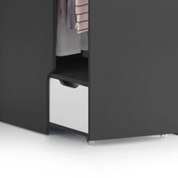 Pegasus - Single - Kids High Sleeper Bed - Grey and White - Wood - 3ft - Happy Beds - thumbnail 5