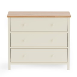 Coxmoor 3-Drawer Chest of Drawers - Oak - Wooden - Happy Beds - thumbnail 4