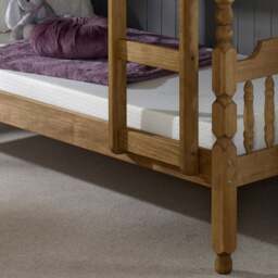 Colonial - Kids Bunk Bed - Waxed Pine - Wooden - Single - 3ft - Happy Beds - thumbnail 8
