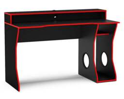 Enzo - Gaming Desk - Black/Red - Wooden - Happy Beds - thumbnail 8