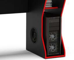 Enzo - Gaming Desk - Black/Red - Wooden - Happy Beds - thumbnail 6