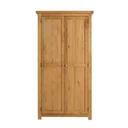 Woburn - 2 Door Wardrobe - Oak - Wooden - Happy Beds - thumbnail 4