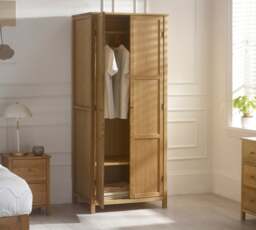 Coxmoor – 2 Door Wardrobe – Oak – Wooden - Happy Beds - thumbnail 2