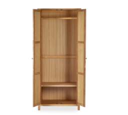 Coxmoor – 2 Door Wardrobe – Oak – Wooden - Happy Beds - thumbnail 6