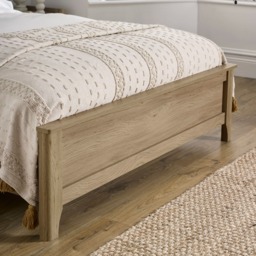 Sydney - Double - Rattan Oak-Effect Bookcase Bed - Oak - Wooden - 4ft6 - Happy Beds - thumbnail 4