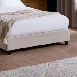 Aylen - Small Double - Low Footend Bed - Oatmeal - Fabric - 4ft - thumbnail 5