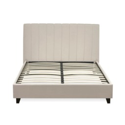 Aylen - Small Double - Low Footend Bed - Oatmeal - Fabric - 4ft - thumbnail 7
