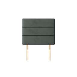 Cornell - Small Single - Lined Headboard - Dark Grey - Velvet - 2ft6 - Happy Beds - thumbnail 3