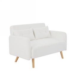 Roxy - 2-Seater - Sofa Bed - White - Fabric - thumbnail 2