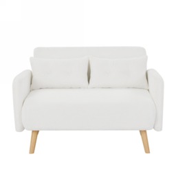 Roxy - 2-Seater - Sofa Bed - White - Fabric - thumbnail 4