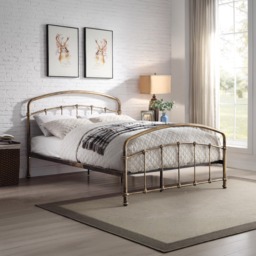 Mostyn - Single - Decorate Metal Bed - Antique Bronze - Metal - 3ft - Happy Beds - thumbnail 1