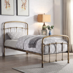Mostyn - Single - Decorate Metal Bed - Antique Bronze - Metal - 3ft - Happy Beds - thumbnail 2