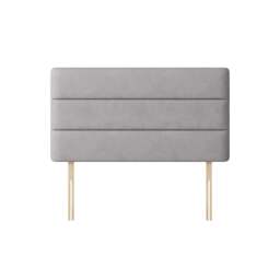 Cornell - Single - Lined Headboard - Light Grey - Fabric - 3ft - Happy Beds - thumbnail 1