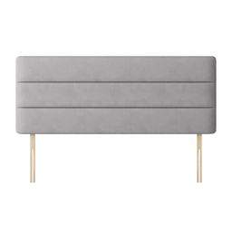 Cornell - Single - Lined Headboard - Light Grey - Fabric - 3ft - Happy Beds - thumbnail 5