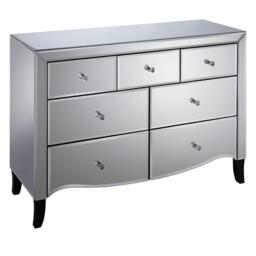 Palermo - Mirrored 3 + 4 Drawer Chest - Mirror - Mirror/Wooden - Happy Beds - thumbnail 4