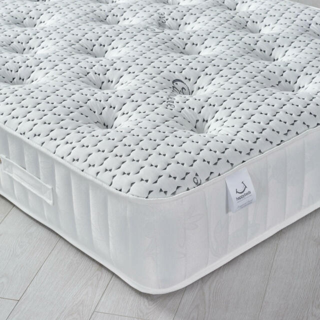 Cashmere 3000 Pocket Sprung Memory Foam Mattress - King Size - Medium Firmness - Air Vents - 5ft (150 x 200 cm) - Happy Beds - image 1