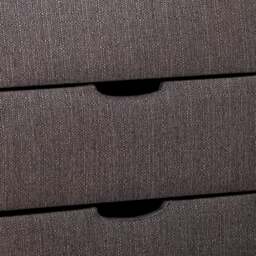 Milton - 3-Drawer Bedside Table - Grey - Fabric - Happy Beds - thumbnail 6