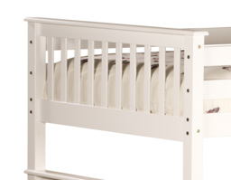 Malvern - Kids White Wooden Sleeper Bunk Bed - Quadruple - 4ft - Happy Beds - thumbnail 4