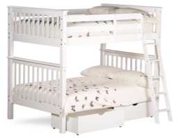 Malvern - Kids White Wooden Sleeper Bunk Bed - Quadruple - 4ft - Happy Beds - thumbnail 3