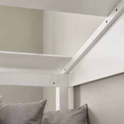 Acorn - Single - Treehouse Mid Sleeper Bed with a Storage Unit - White - Wood - 3ft - thumbnail 8